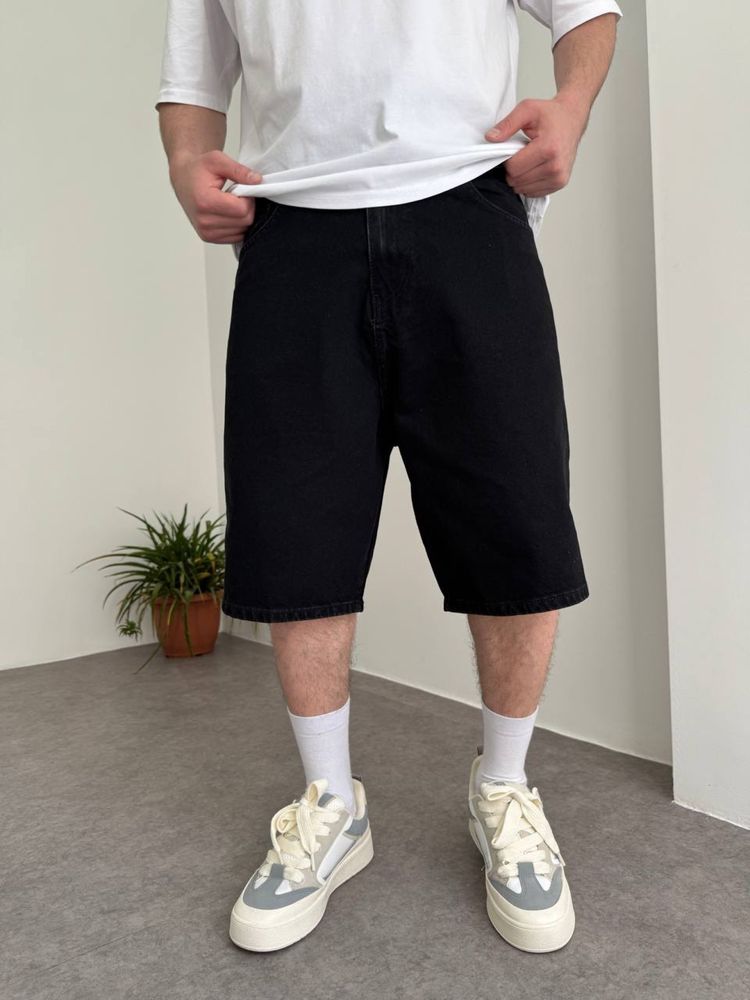 Джинсові чоловічі шорти BAGGY Мужские широкие джинсовые шорты