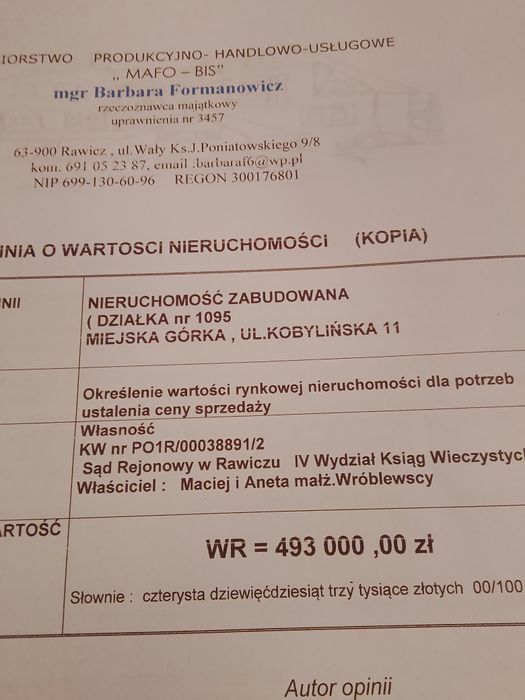 Sprzedam nieruchomość