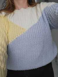 Sweter na wiosnę piękne pastelowe kolory m l