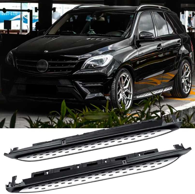 Stopnie Progi Boczne Mercedes GLE Klasa M W166 CHROM / CZARNE