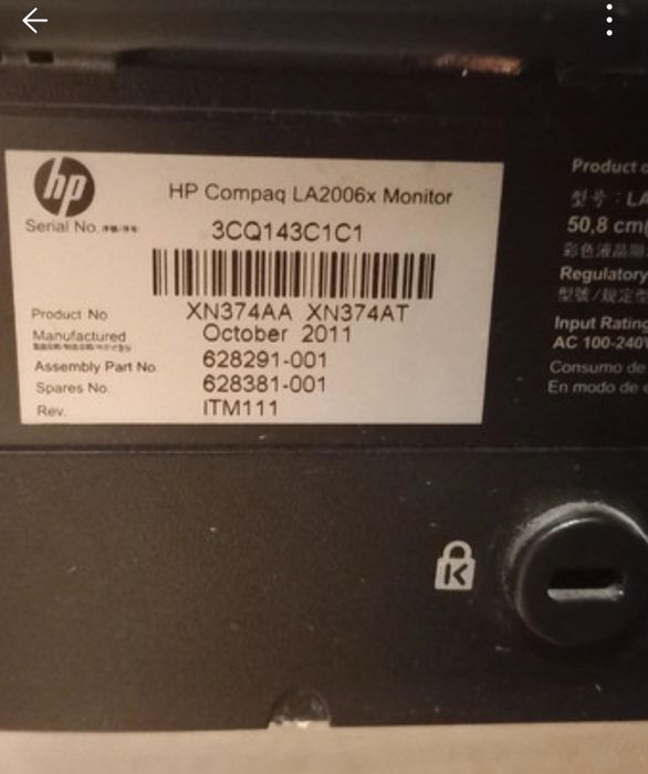 Monitor HP Compaq LA2006x