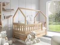 Drewniane łóżeczko dziecięce z materacami - LUNA 2 osobowa