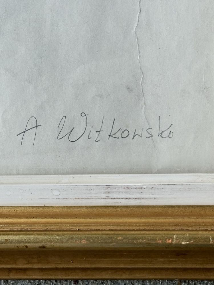 Genialny Obraz Akt Nagiej Kobiety Antoni Witkowski ołówek 1977 Unikat