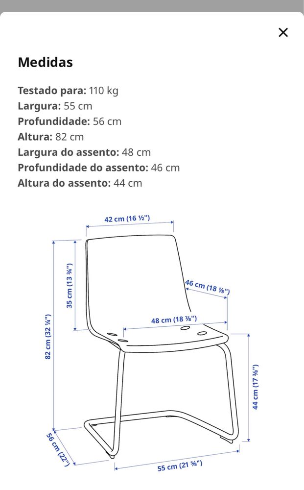 Cadeiras Tobias IKEA