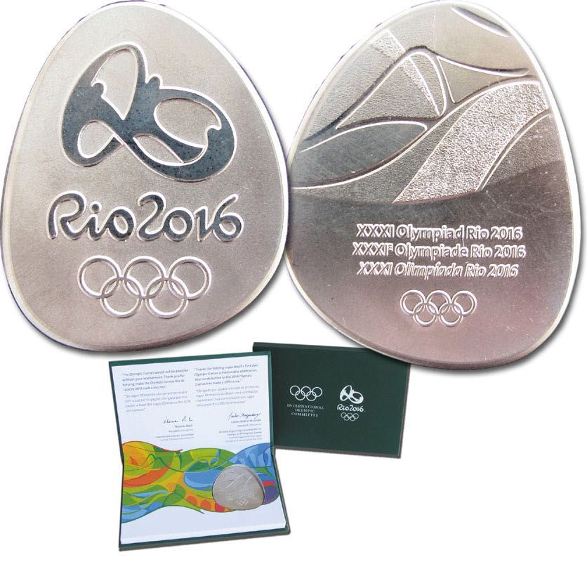 Olympic Games Rio 2016 Participation medal, оригинал