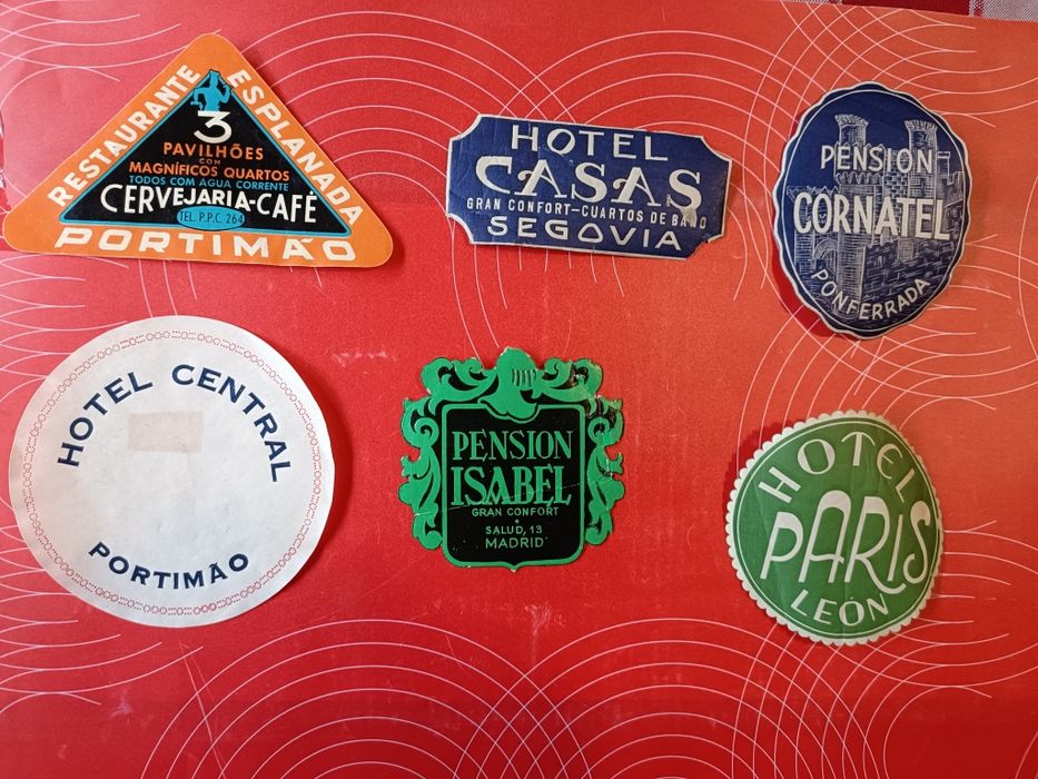 Etiquetas de Hotel antigas