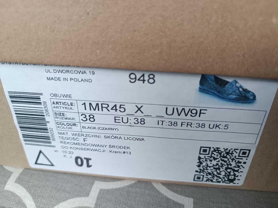 Mokasyny damskie czarne