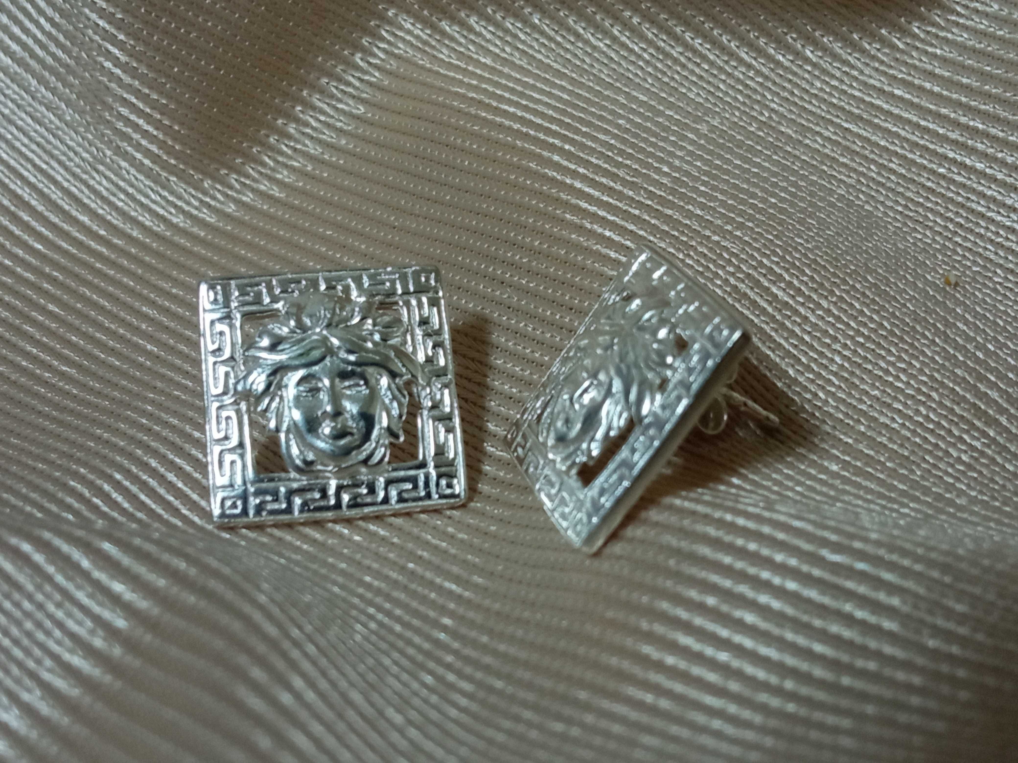 Srebrne kolczyki Meduza Grecki wzór jak Versace 11 g Sr925