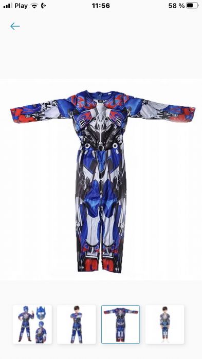 Strój Optimus Prime Transformers Przebranie 110/116 karnawalowy