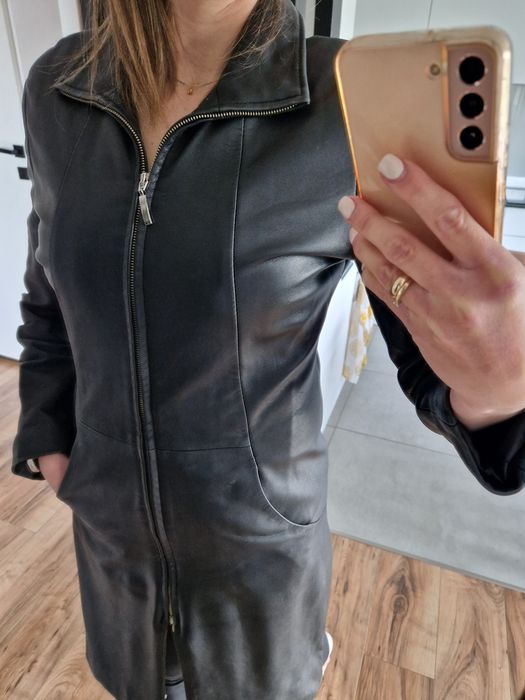 Płaszcz skórzany matrix M/L