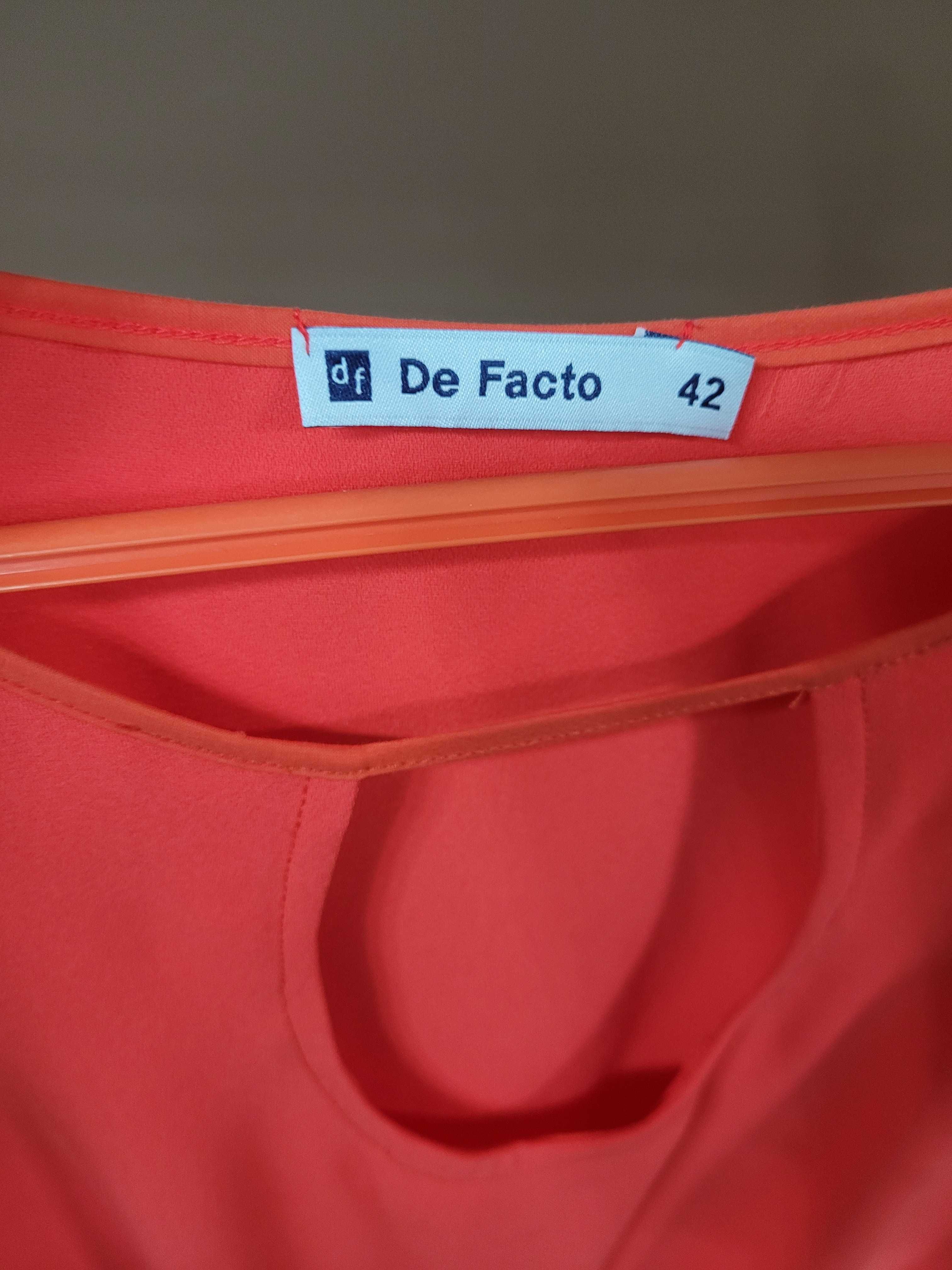 Pomarańczowa sukienka damska z wycięciami De Factro roz. 42