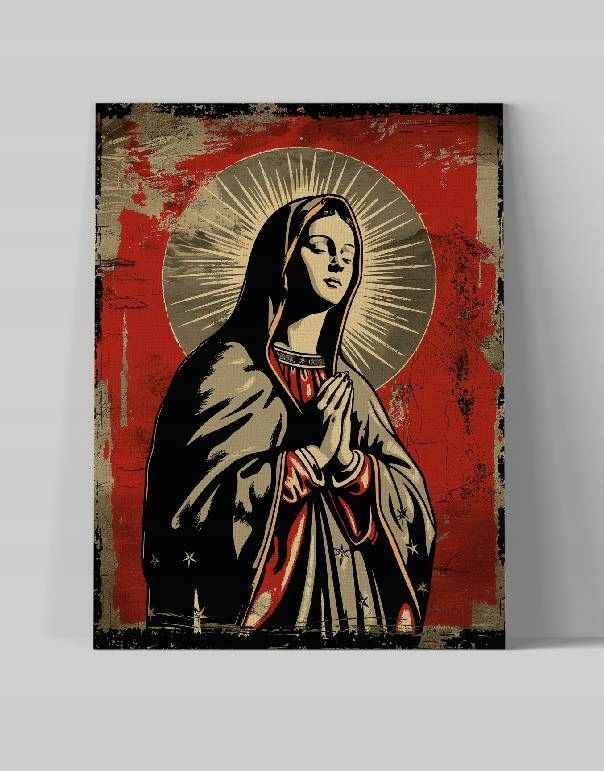 Obraz na płótnie "Ikona Matki Boskiej Maryi"  45x60 cm