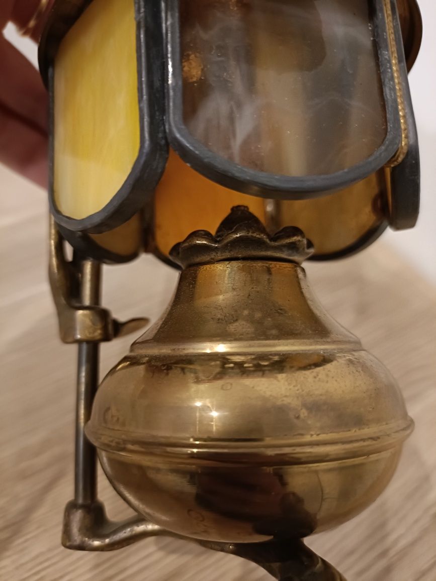 Lampka naftowa mosiężna