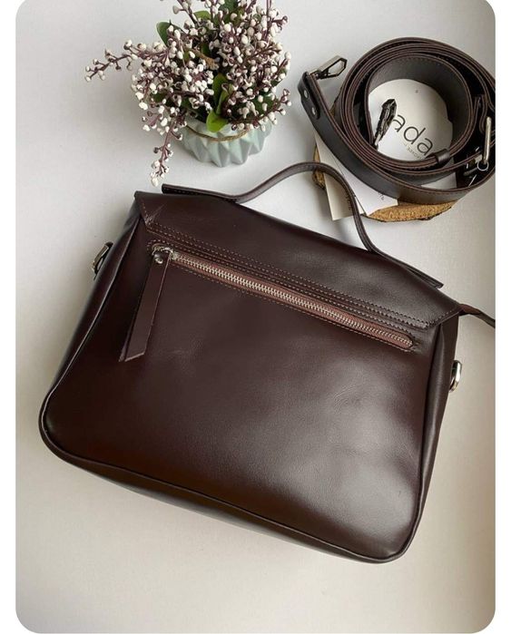 Шоколадна сумка  шкіряна   nada