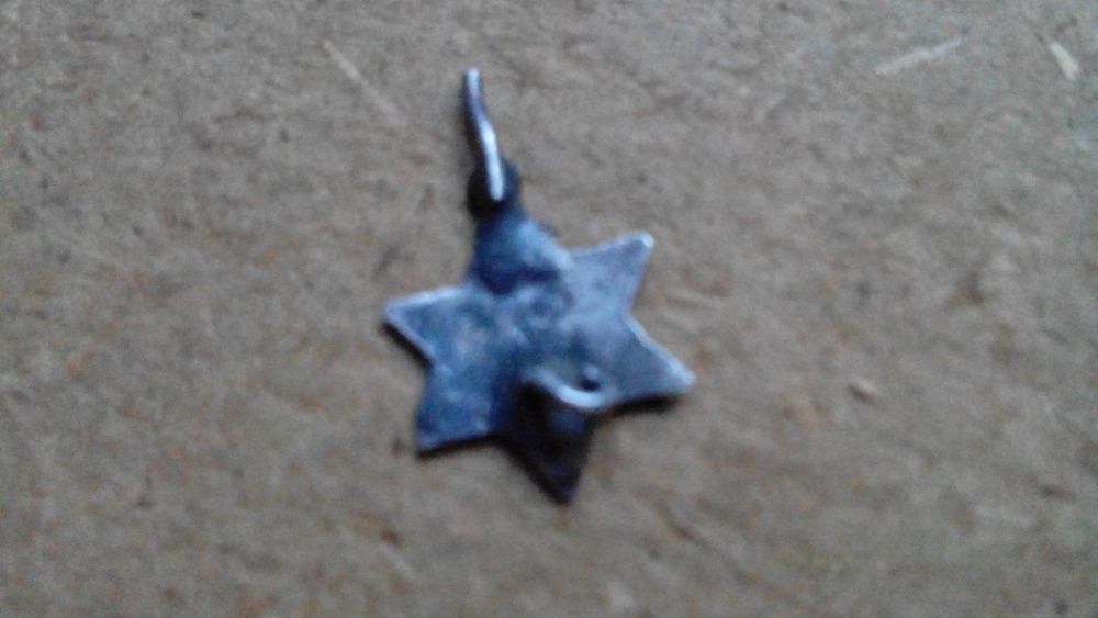 Знак оберег иудаика еврейская Звезда Давида серебро началрXX