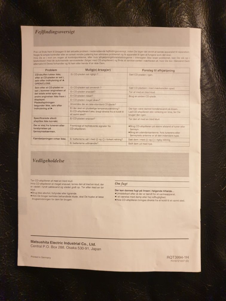 Technics-nowa instrukcja obsługi CDP  SL-PS770D/670D