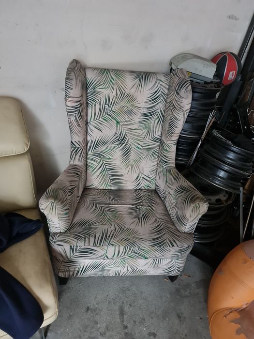 Fotel duży uszatek do wyprania