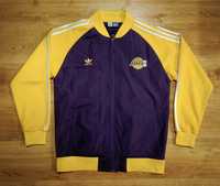 Kurtka baseballowa (bomberka) zespołu NBA Los Angeles Lakers Adidas XL