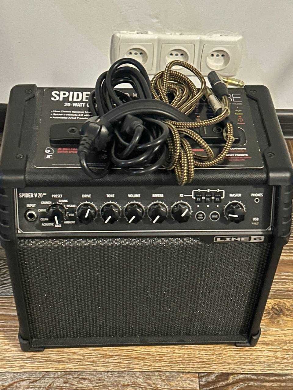 Комбопідсилювач LINE 6 SPIDER V 20 + електрогітара Cort G100