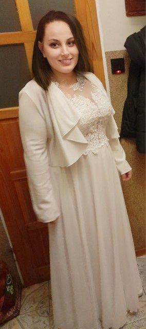 Suknia ślubna biała długa
