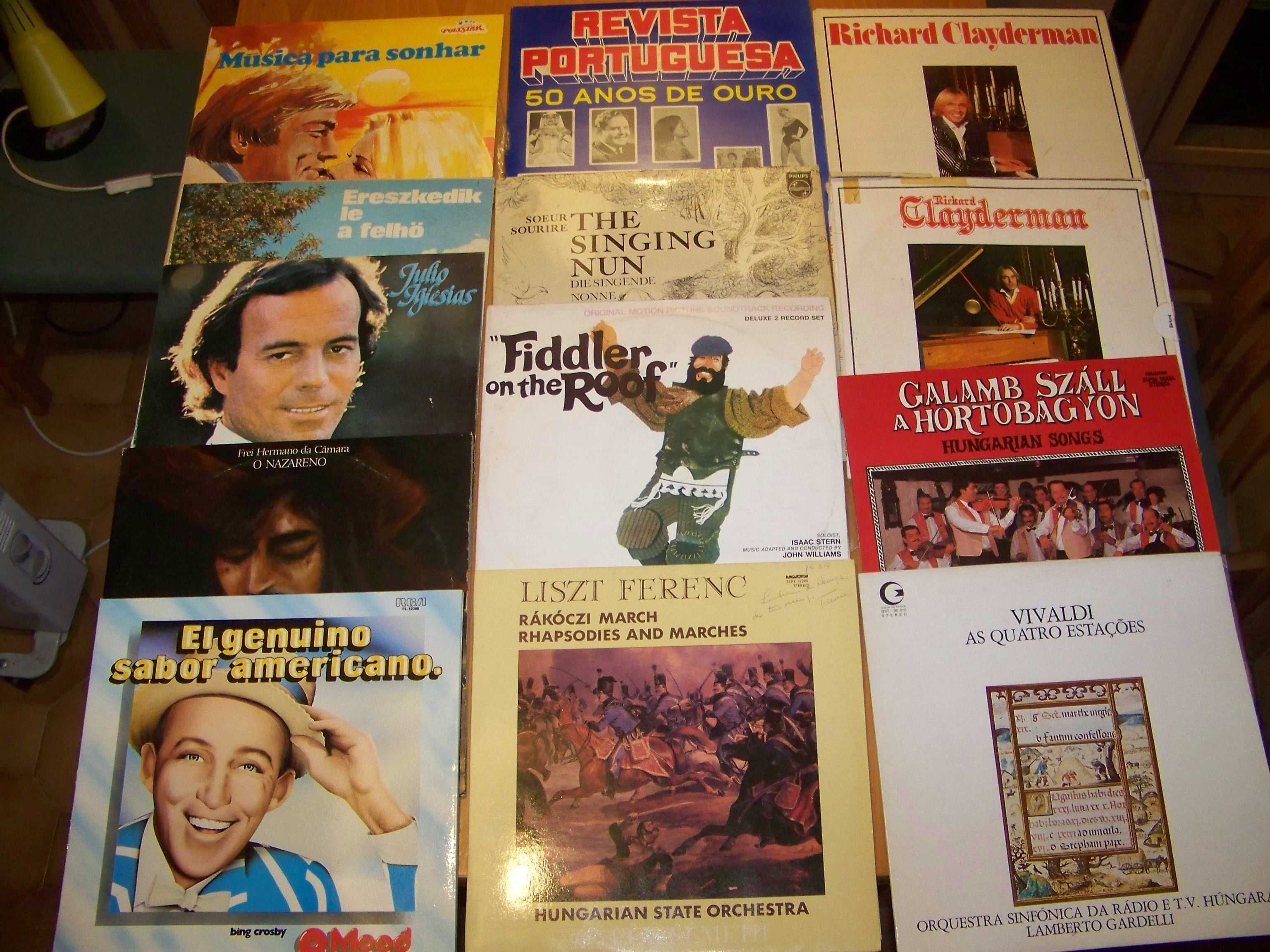 lote de 13 discos antigos raros em vinil
