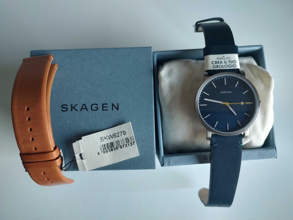 Zegarek męski Skagen SKW6279, 2 skórzane paski