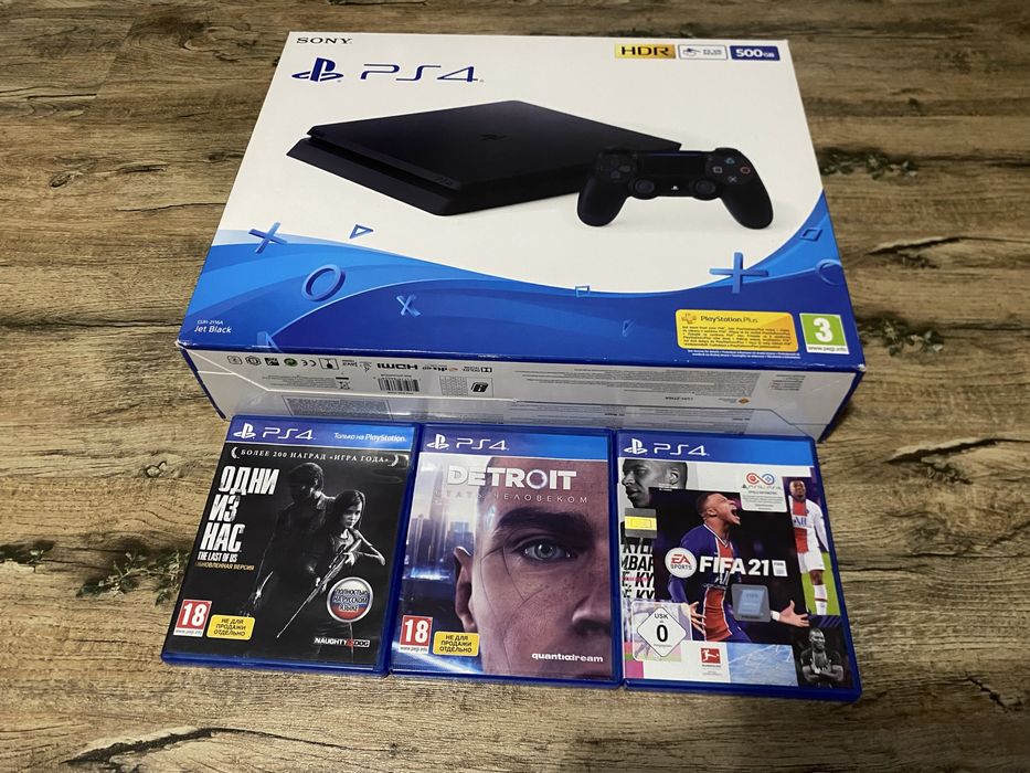 Sony Playstation 4 Slim 500gb 3 диска
