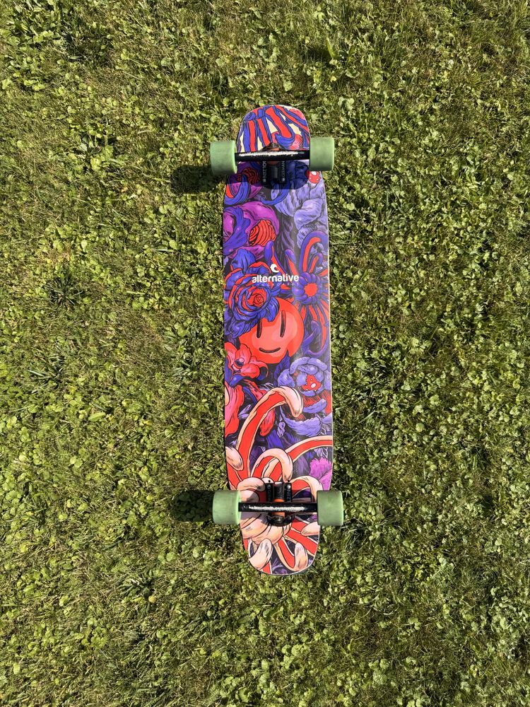 Longboard Alternative Flamingo Medium Nowe Łożyska Super Stan