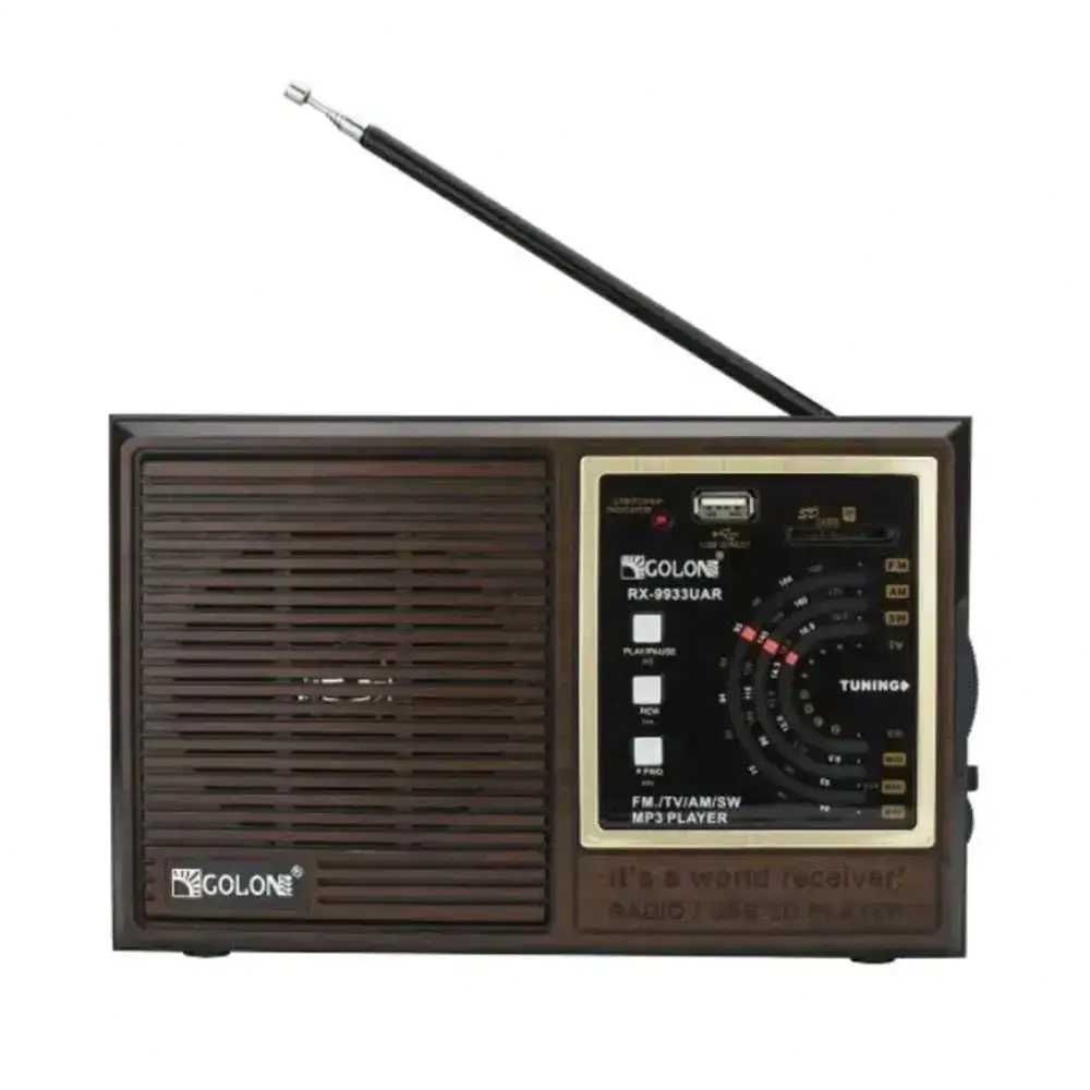 Радіоприймач Golon RX-9933 UAR 220В Bluetooth Акумулятор usb Наушники