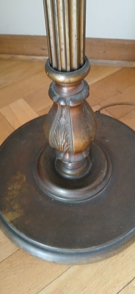 Lampa stojąca mosiężna duża zabytek retro antyk