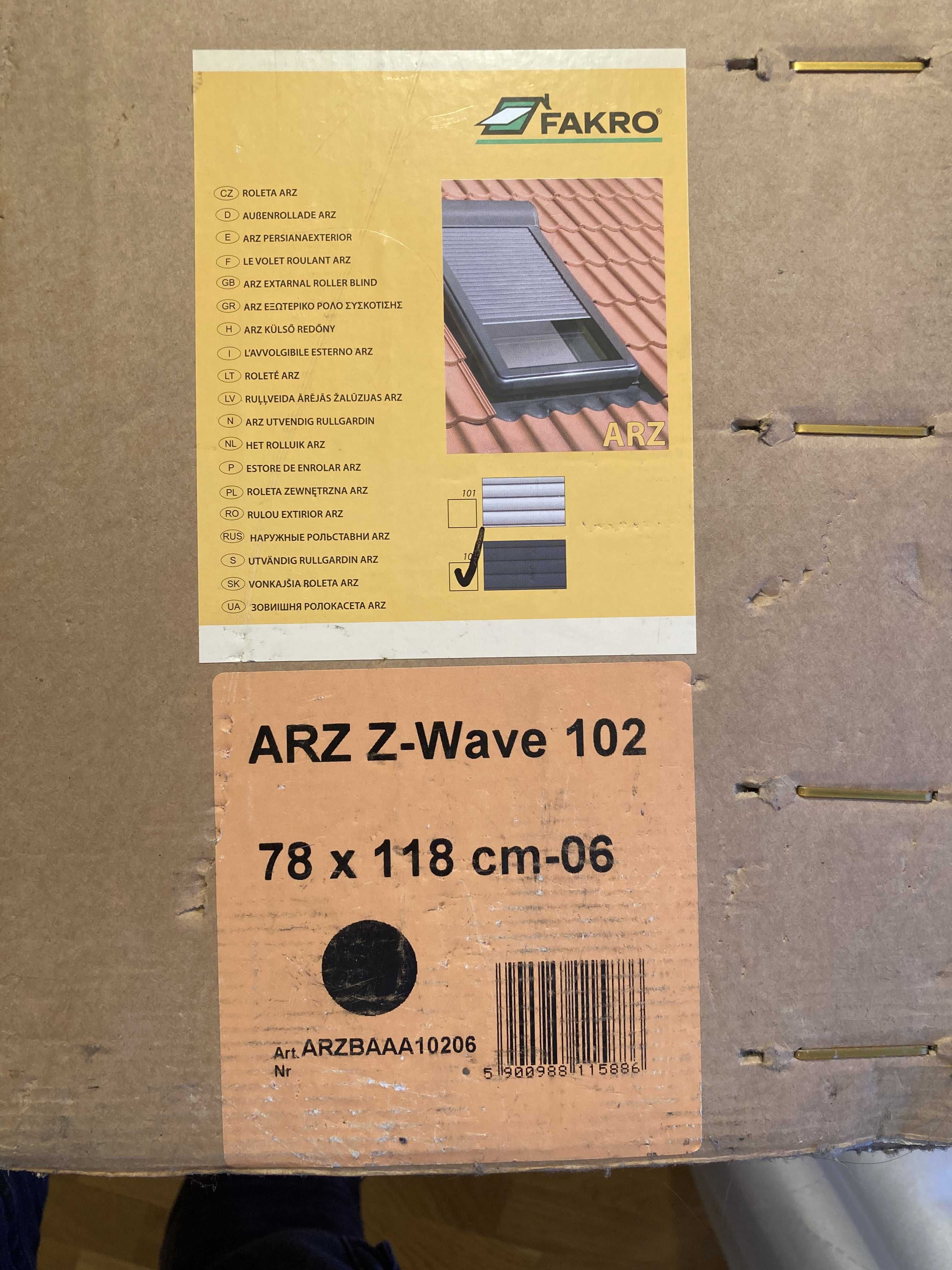 Roleta zewnętrzna FAKRO ARZ Z-Wave 102 78x118