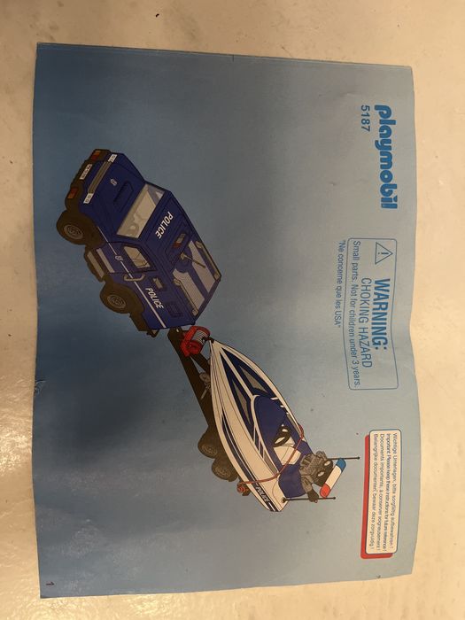 Playmobil 5187 City Action Policyjny Jeep z Motorówką