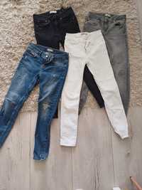 Spodnie jeansy rurki skinny Zara 4 szt. 36/38