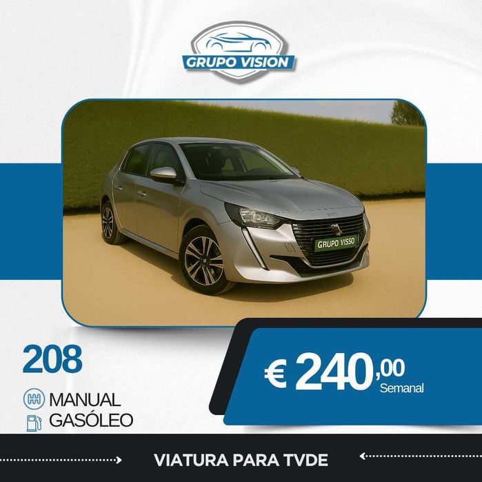 Aluguer de VIATURAS TVDE a partir de 185€ semanais