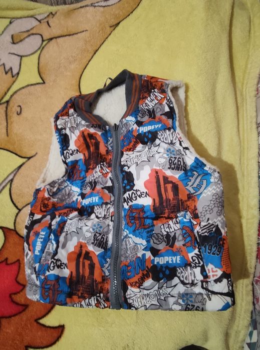 Зимовий комбінезон, куртка та жилет на хлопчика (104)