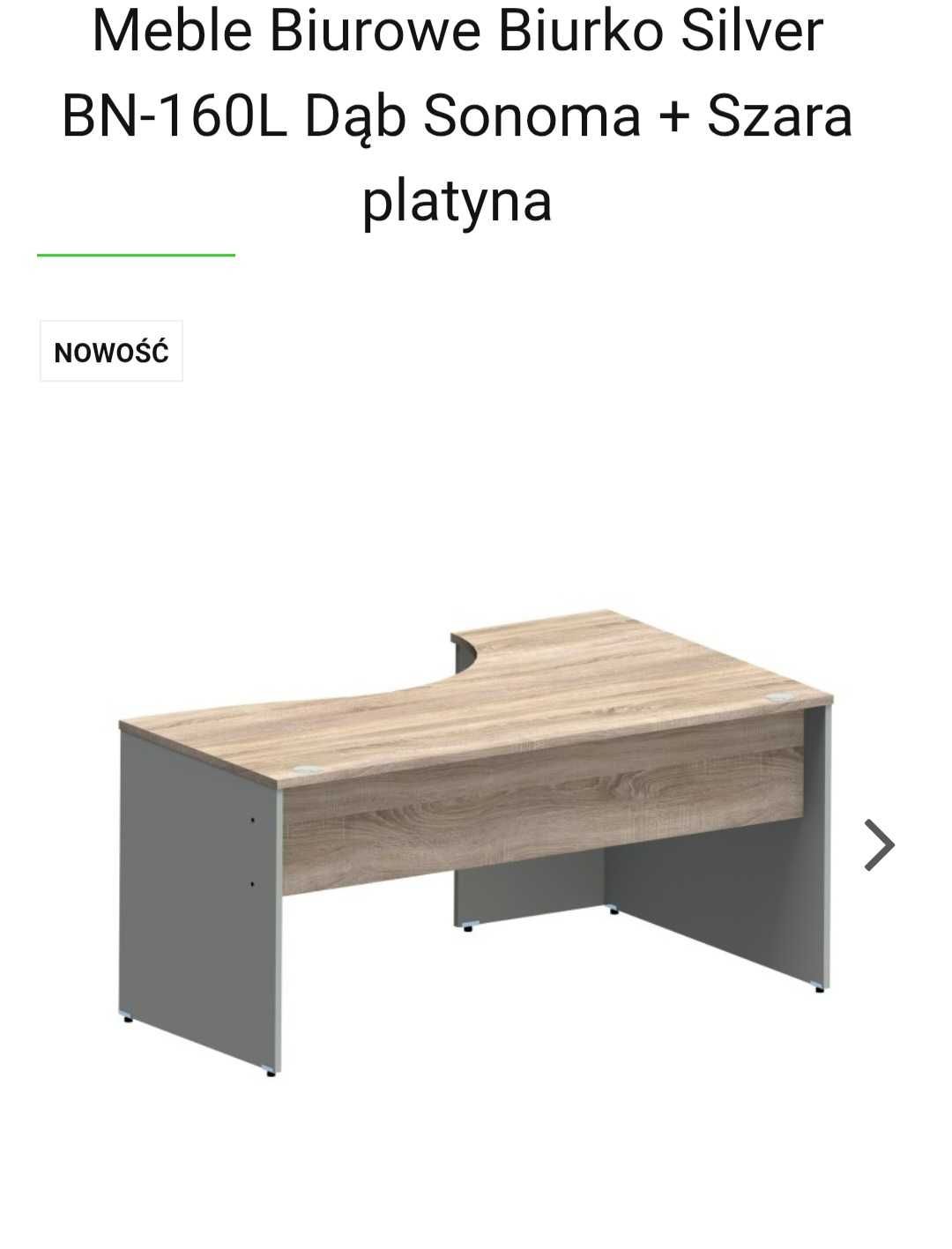 Sprzedam używane Silver biurko BN-160 L Dąb Sonoma/Szary Platyna