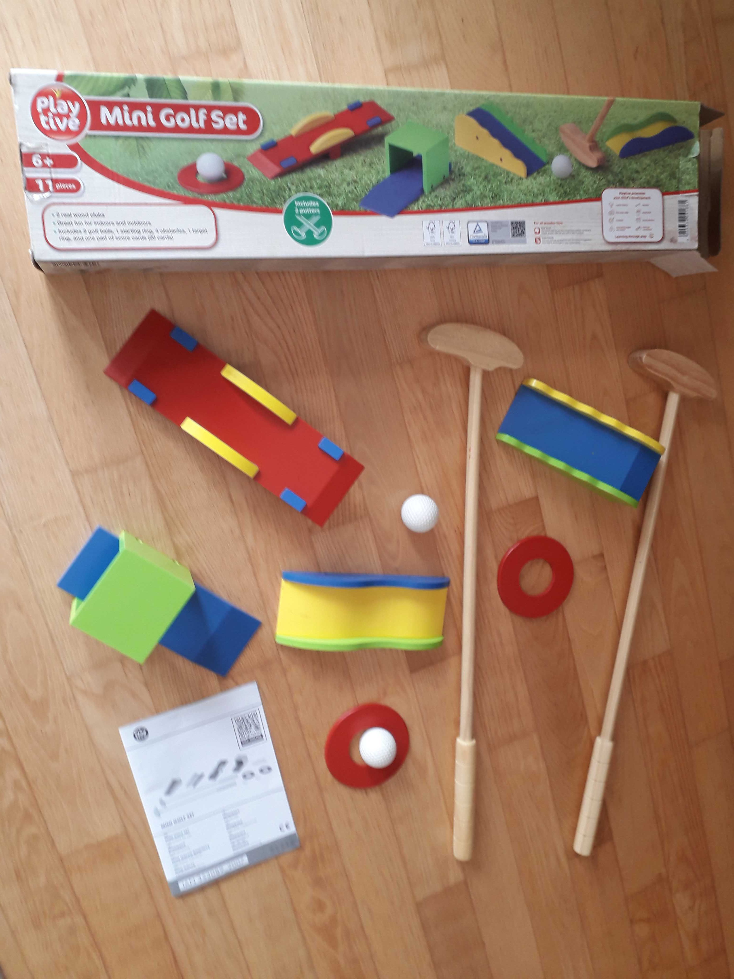 Drewniany zestaw do gry w golfa dla dzieci Mini Golf Set Play Tive 6+