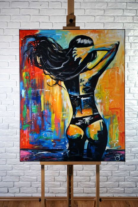 Akt Duży obraz olejny oryginalny pojedynczy ręcznie malowany