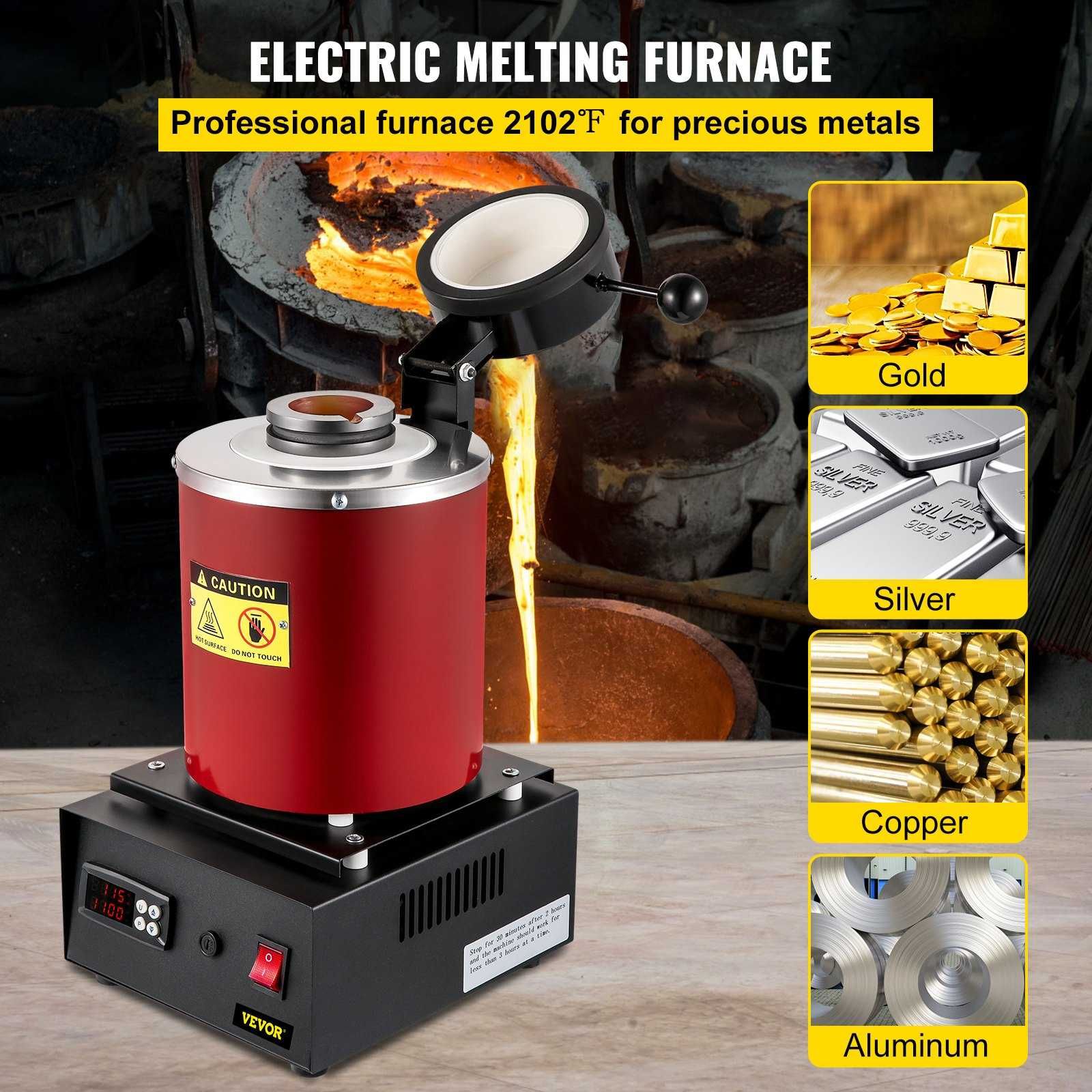 Печь для плавки металла 1750 W ювелирных изделий из металла 220 В 3 кг