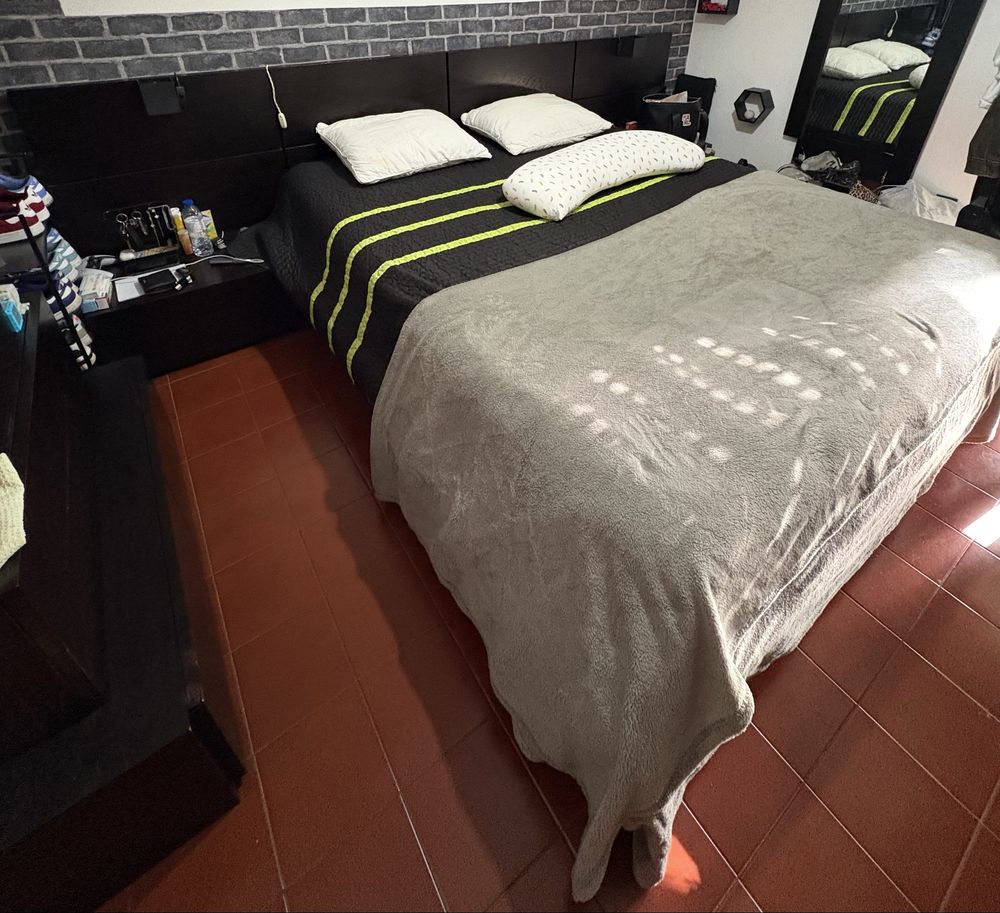 Cama de Casal sommier + cabeceira