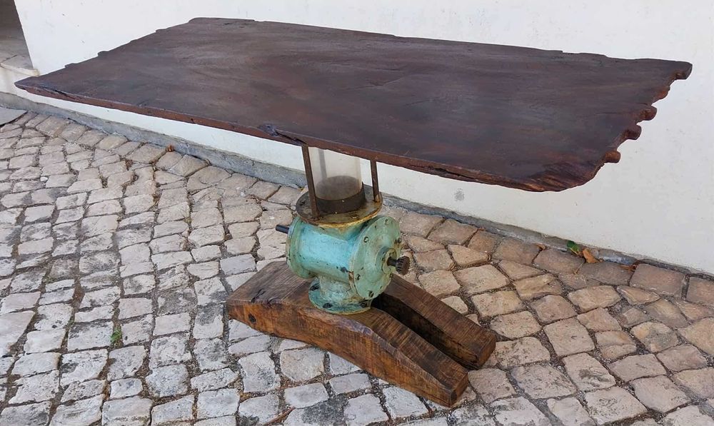 Mesa/Secretária INDUSTRIAL VINTAGE a partir de Antiga Eclusa Farinha