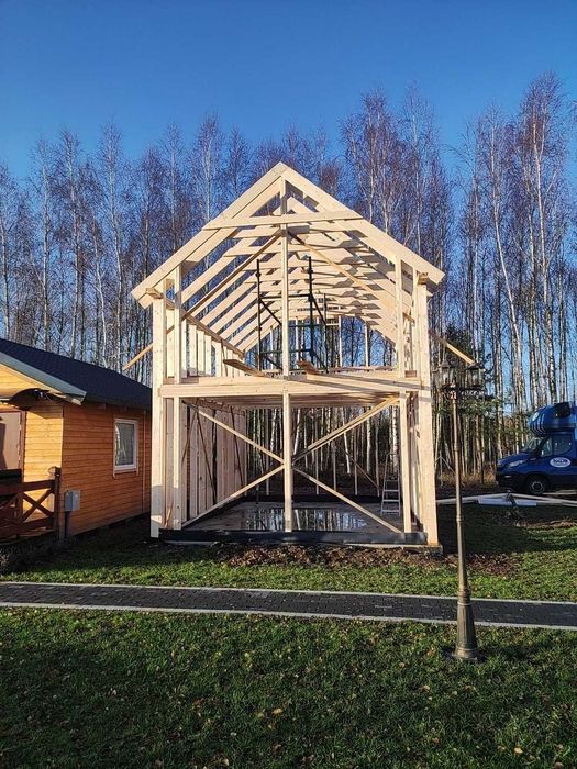 domek 70m2 nowoczesna stodoła   z poddaszem i tarasem