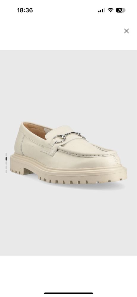 Молочні шкіряні мокасини gant jackmote (45)
