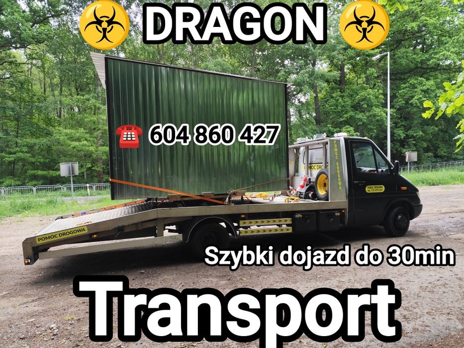 DRAGON Tanio Pomoc Drogowa,Laweta Zielona Góra,Bus 6 osob,Holownik 4x4