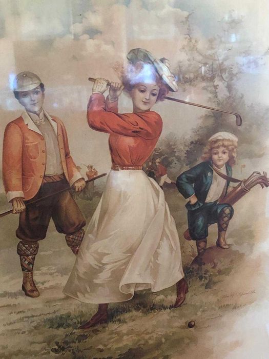 Quadro com aquarela de Ellen Hattie Clapsaddle