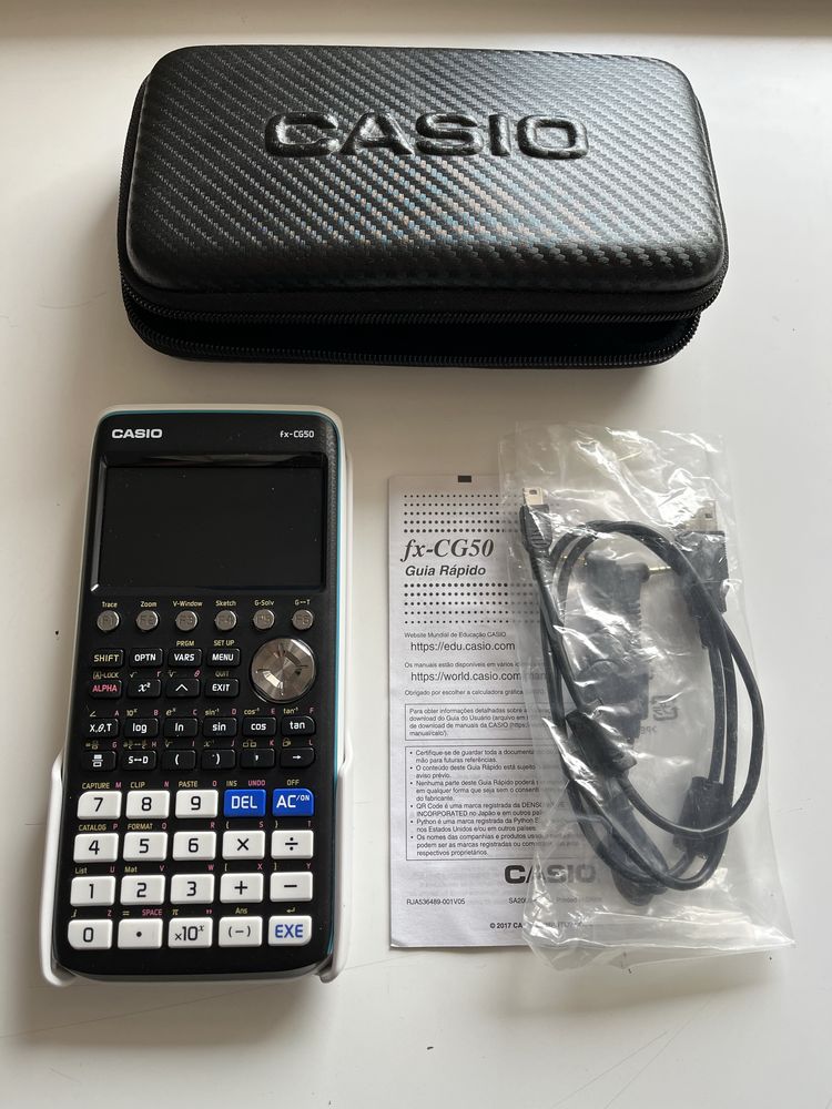 Calculadora Casio fx-CG50 NOVA c/estojo e carregador