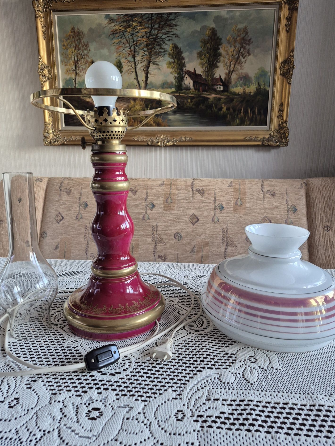 Stara  lampa PRL lata 60-te XX wieku KAROLINA