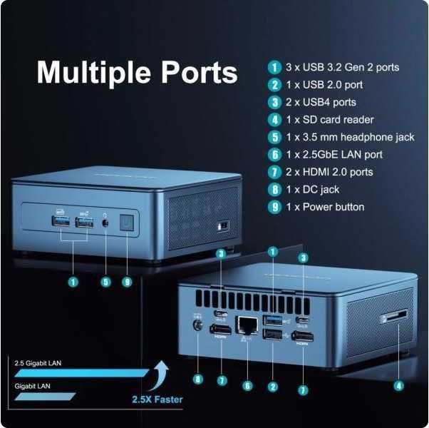 ПК /PC / GEEKOM Mini IT13 / Intel Core i9-13900H / 32 DDR4 / 2 TB M2