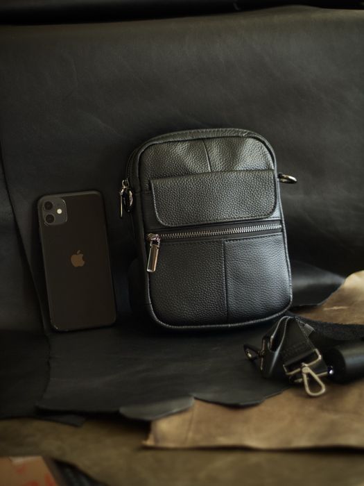 Сумка шкіряна чоловіча через плече. Мужская кожаная сумка