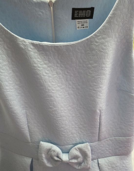 Sukienka błękitna niebieska na wesele elegancka